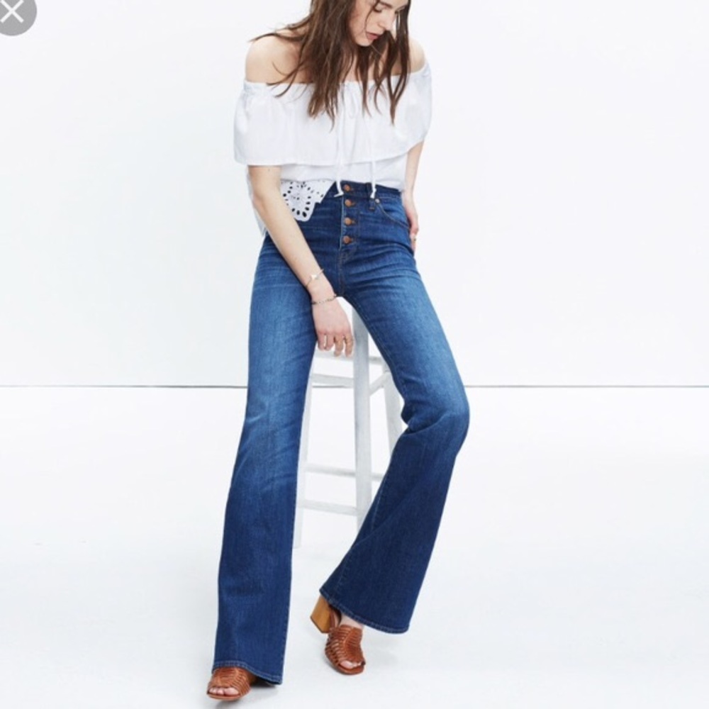 (MADEWELL) Button Front, Flea Market Flares